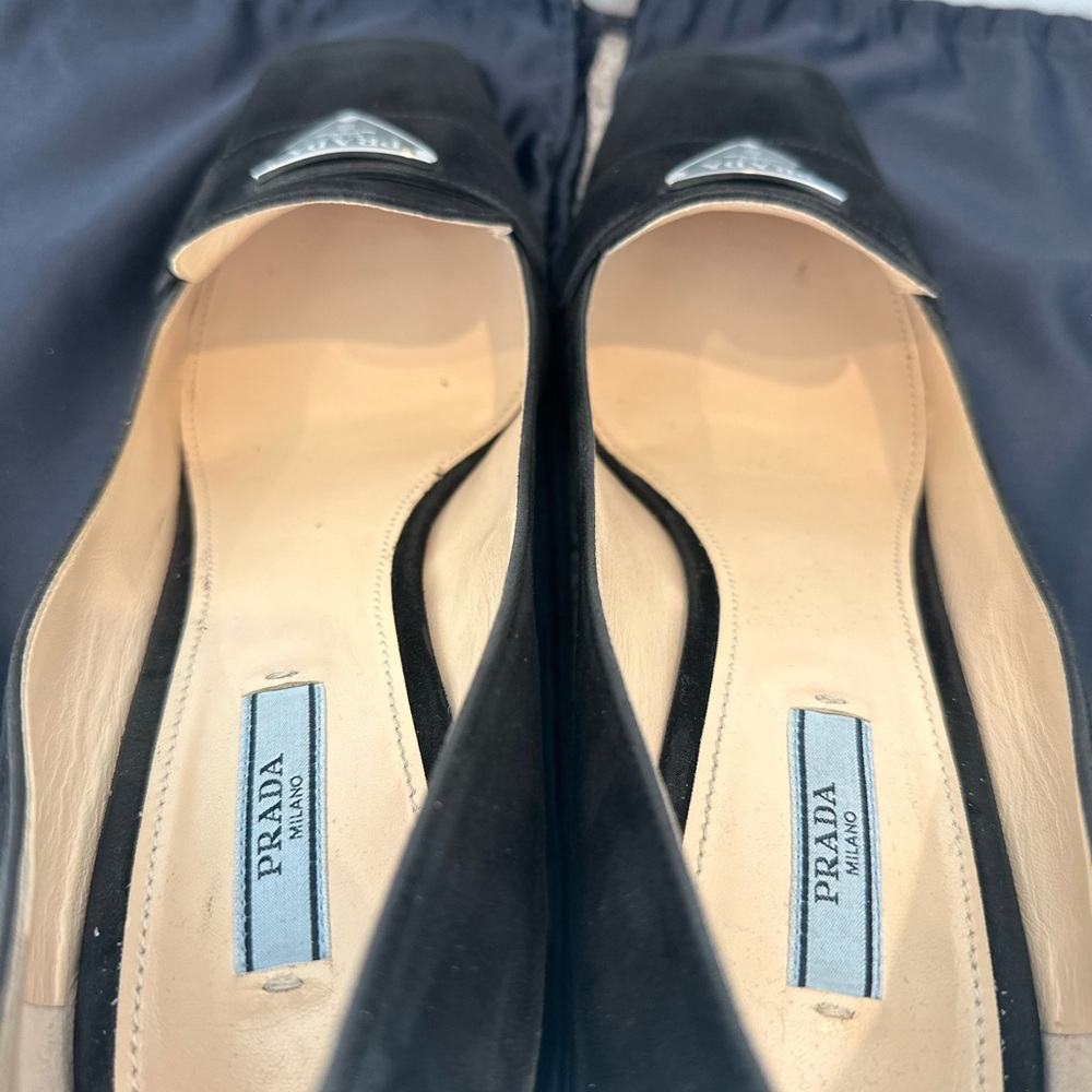 Prada Women's Black Suede Loafers size 42 - Picture 7 of 8
